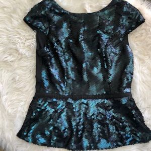 Sequin peplum top